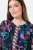 Ulla Popken 845649 Gebloemde chiffon jurk Donkerblauw - Midi jurken - Midi-jurken in grote maten