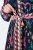 Ulla Popken 845649 Gebloemde chiffon jurk Donkerblauw - Midi jurken - Midi-jurken in grote maten