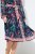 Ulla Popken 845649 Gebloemde chiffon jurk Donkerblauw - Midi jurken - Midi-jurken in grote maten