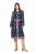 Ulla Popken 845649 Gebloemde chiffon jurk Donkerblauw - Midi jurken - Midi-jurken in grote maten
