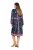 Ulla Popken 845649 Gebloemde chiffon jurk Donkerblauw - Midi jurken - Midi-jurken in grote maten