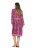 Ulla Popken 845649 Midi-jurk met lange mouwen Bessenrood - Midi jurken - Midi-jurken in grote maten