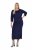 Ulla Popken 845705 Jersey jurk Donkerblauw - Midi jurken - Midi-jurken in grote maten