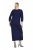 Ulla Popken 845705 Jersey jurk Donkerblauw - Midi jurken - Midi-jurken in grote maten