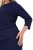 Ulla Popken 845705 Jersey jurk Donkerblauw - Midi jurken - Midi-jurken in grote maten