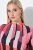 Ulla Popken 845794 Bedrukte jersey jurk Roze - Kleedjes - Jurken in elke maat