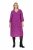 Ulla Popken 845825 Gebloemde midi-jurk met V-hals Lila - Midi jurken - Midi-jurken in grote maten