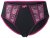 Ulla Popken 845885 Gebloemde slips met kant Roze - Slips - 