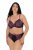 Ulla Popken 845885 Gebloemde slips met kant Roze - Slips - 