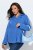 Ulla Popken 846021 Fleece jas Blauw - Jassen - Grote maten dames jassen