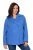 Ulla Popken 846021 Fleece jas Blauw - Jassen - Grote maten dames jassen