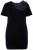 Ulla Popken 846051 Fluwelen jurk met korte mouwen Donkerblauw - Avondjurken - Grote maten avondkleding
