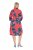 Ulla Popken 846164 Gebloemde blousejurk Rood - Midi jurken - Midi-jurken in grote maten