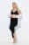 Ulla Popken 846491 3/4 panty legging met kant Zwart - Panty's & sokken - 