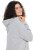 Ulla Popken 846886 Sweatjurk met capuchon Grijs gemêleerd - Sweatjurken - 