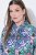 Ulla Popken 846952 Gebloemde blousejurk Wit - Midi jurken - Midi-jurken in grote maten