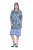 Ulla Popken 846952 Gebloemde blousejurk Wit - Midi jurken - Midi-jurken in grote maten