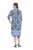 Ulla Popken 846952 Gebloemde blousejurk Wit - Midi jurken - Midi-jurken in grote maten