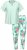 Ulla Popken 846971 Pyjama met print Lichtgroen - Pyjama's en Loungewear - 
