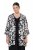 Ulla Popken 847060 Open jas van uitgebrand chiffon Zwart - Jassen - Grote maten jassen voor dames
