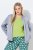 Ulla Popken 847191 Glanzende blouson met collegekraag Grijs - Jassen - Grote maten jassen voor dames