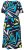 Ulla Popken 847324 Bedrukte midi-jurk Donkerblauw - Midi jurken - Midi-jurken in grote maten