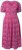 Ulla Popken 847409 Bedrukte maxi-jurk Bessenrood - Maxi jurken - Grote maten maxi jurken