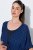 Ulla Popken 847654 Bedrukte jurk Donkerblauw - Kaftans - 
