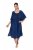 Ulla Popken 847654 Bedrukte jurk Donkerblauw - Kaftans - 