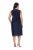 Ulla Popken 847918 Gebloemde chiffon jurk Donkerblauw - Midi jurken - Midi-jurken in grote maten