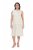 Ulla Popken 847918 Gebloemde chiffon jurk Gebroken wit - Zomerjurken - Grote maten zomerjurken voor dames