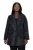Ulla Popken 848099 Gebloemde jacquard blazer met verborgen knoopsluiting Zwart - Blazers - Damesblazers in grote maten