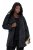 Ulla Popken 848099 Gebloemde jacquard blazer met verborgen knoopsluiting Zwart - Blazers - Damesblazers in grote maten