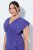 Ulla Popken 848120 Jurk met ruches Lila - Avondjurken - Grote maten avondkleding