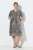 Ulla Popken 848137 Paillettenjurk met dierenprint Beige - Avondjurken - Grote maten avondkleding