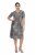Ulla Popken 848137 Paillettenjurk met dierenprint Beige - Avondjurken - Grote maten avondkleding