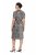 Ulla Popken 848137 Paillettenjurk met dierenprint Beige - Avondjurken - Grote maten avondkleding