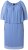 Ulla Popken 848169 A-lijn chiffon jurk Lichtblauw - Midi jurken - Midi-jurken in grote maten