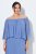Ulla Popken 848169 A-lijn chiffon jurk Lichtblauw - Midi jurken - Midi-jurken in grote maten