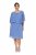 Ulla Popken 848169 A-lijn chiffon jurk Lichtblauw - Midi jurken - Midi-jurken in grote maten