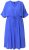 Ulla Popken 848224 Maxi-jurk met korte mouwen en V-hals Blauw - Maxi jurken - Grote maten maxi jurken