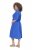 Ulla Popken 848224 Maxi-jurk met korte mouwen en V-hals Blauw - Maxi jurken - Grote maten maxi jurken