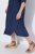 Ulla Popken 848224 Midi-jurk met trekkoord Donkerblauw - Midi jurken - Midi-jurken in grote maten