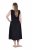 Ulla Popken 848305 Mouwloze midi-jurk met V-hals Zwart - Midi jurken - Midi-jurken in grote maten