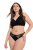 Ulla Popken 848522 Strings met kant 3-pack Zwart - Slips - 