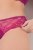 Ulla Popken 848522 Strings met kant 3-pack Donkerpaars - Slips - 