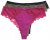 Ulla Popken 848522 Strings met kant 3-pack Donkerpaars - Slips - 
