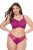 Ulla Popken 848522 Strings met kant 3-pack Donkerpaars - Slips - 