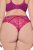 Ulla Popken 848522 Strings met kant 3-pack Donkerpaars - Slips - 
