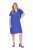 Ulla Popken 848526 Jurk van linnenmix met zakken Blauw - Zomerjurken - Grote maten zomerjurken voor dames